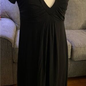 Black V neck dress